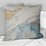 Minimalism Beige And Grey Wave Horizon II - Coastal Minimalism Throw Pillow