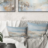 Coastal Ocean Charm In Winter - Coastal Ocean Throw Pillow