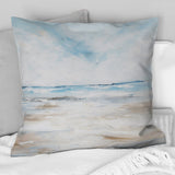 Coastal Beach Minimal Scenery I - Coastal Ocean Throw Pillow
