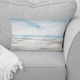 Coastal Beach Minimal Scenery I - Coastal Ocean Throw Pillow
