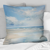 Coastal Beach Minimal Scenery II - Coastal Ocean Throw Pillow