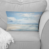 Coastal Beach Minimal Scenery II - Coastal Ocean Throw Pillow