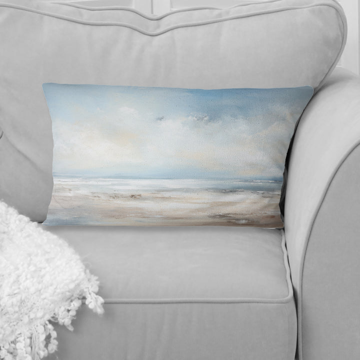 Coastal Beach Minimal Scenery III - Coastal Ocean Throw Pillow