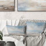 Coastal Beach Minimal Scenery III - Coastal Ocean Throw Pillow