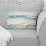 Minimalism Wave Horizon I - Coastal Ocean Throw Pillow