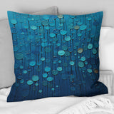Abstract Rainy Blue Collage - Abstract Shapes Throw Pillow
