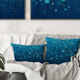 Abstract Rainy Blue Collage - Abstract Shapes Throw Pillow