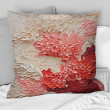 Beige And Pink Coral Collage - Coral Throw Pillow