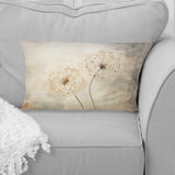 Dandelion Muted Tone - Dandelion Throw Pillow