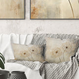 Dandelion Muted Tone - Dandelion Throw Pillow