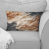 Beige And Orange Custards Collage I - Abstract Throw Pillow