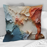 Beige And Orange Custards Collage II - Abstract Throw Pillow