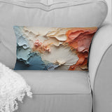 Beige And Orange Custards Collage II - Abstract Throw Pillow