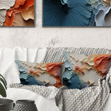 Beige And Orange Custards Collage II - Abstract Throw Pillow