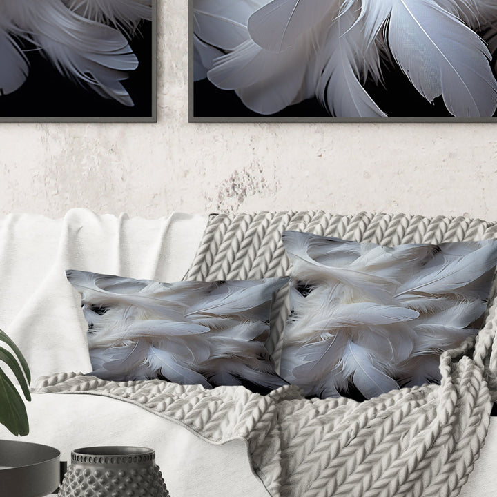 Light As A Feather I - Feathers Throw Pillow