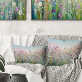 Wild Flowers Meadows - Flower Field Throw Pillow