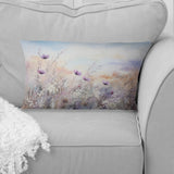 Minimal Purple Herbs Country Charm - Flowers Throw Pillow