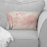 Minimalism Pink And Gold Forest II - Forest Throw Pillow
