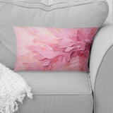 Gold And Pink Minimal Abstract River - Fuschia Throw Pillow
