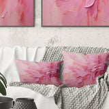 Gold And Pink Minimal Abstract River - Fuschia Throw Pillow