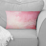 Gold And Pink Minimal Abstract RIVer IV - Fuschia Throw Pillow