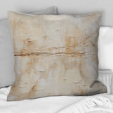 Beige And White Timeless Minimalism - Abstract Painting Throw Pillow