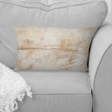 Beige And White Timeless Minimalism - Abstract Painting Throw Pillow