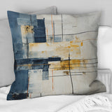 Blue And White Timeless Minimalism I - Abstract Painting Throw Pillow