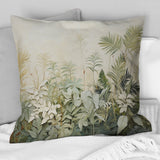 Vintage Jungle Landscape I - Jungle Throw Pillow