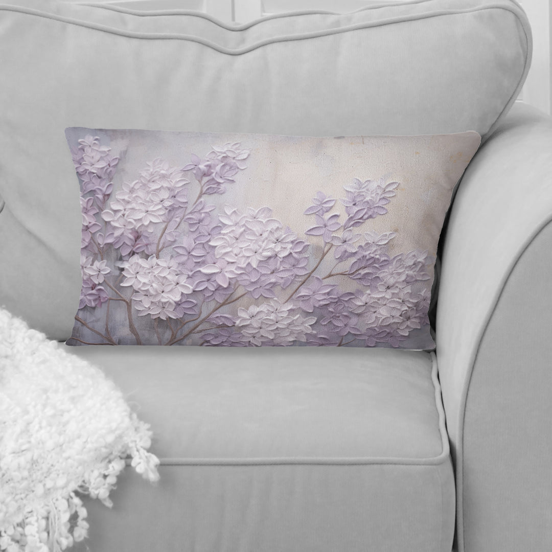 Blooming Lilac Melody I - Lilacs Throw Pillow