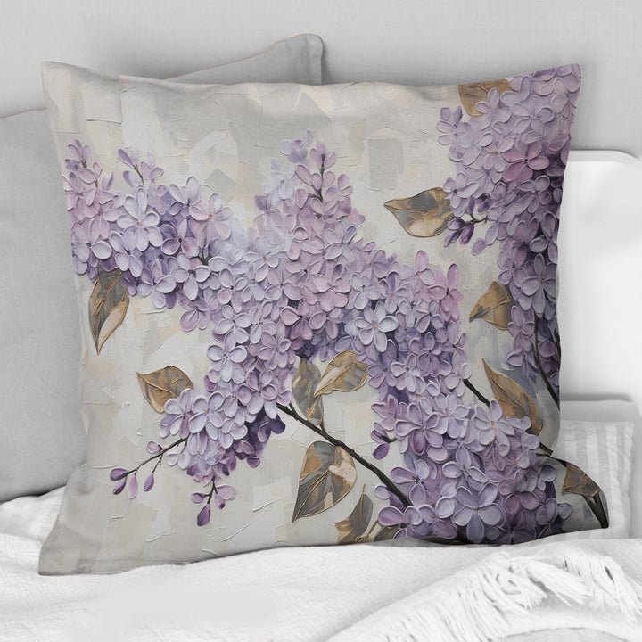 Beautiful Lilac Dreamscape I - Lilacs Throw Pillow