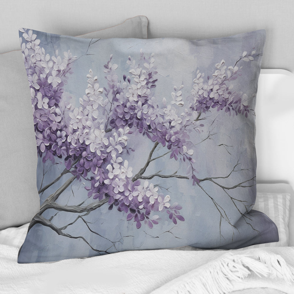 Beautiful Lilac Dreamscape IV - Lilacs Throw Pillow