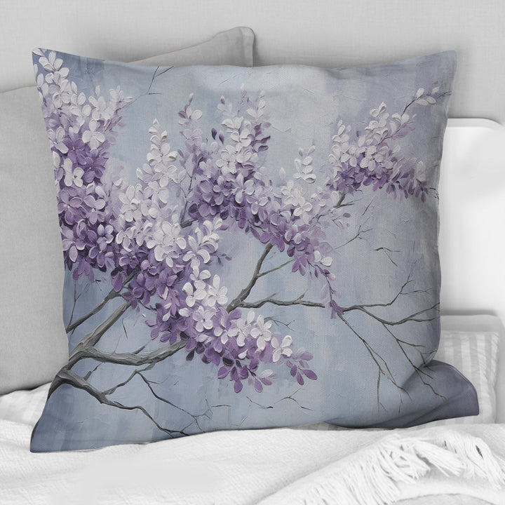 Beautiful Lilac Dreamscape IV - Lilacs Throw Pillow