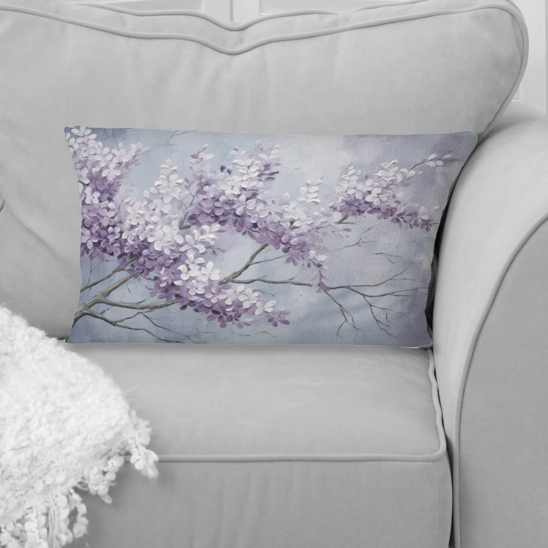 Beautiful Lilac Dreamscape IV - Lilacs Throw Pillow