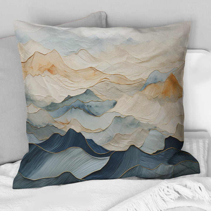 Majestic Mountain Peaks - Mountains Throw Pillow