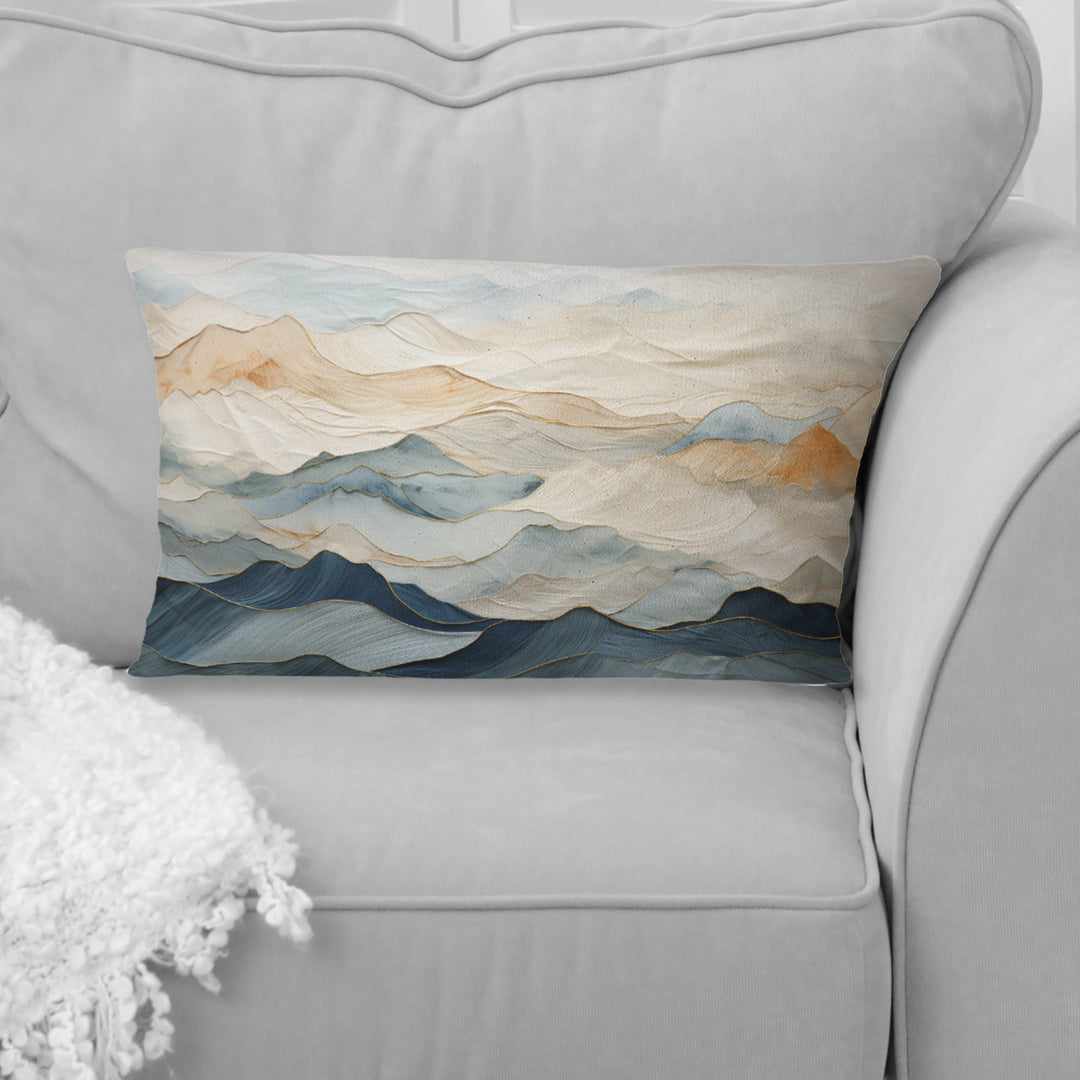 Majestic Mountain Peaks - Mountains Throw Pillow