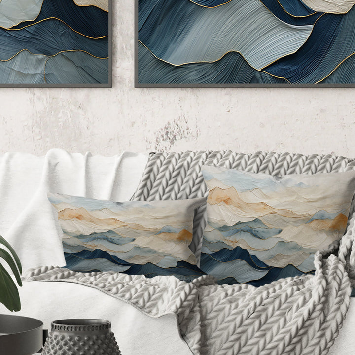 Majestic Mountain Peaks - Mountains Throw Pillow