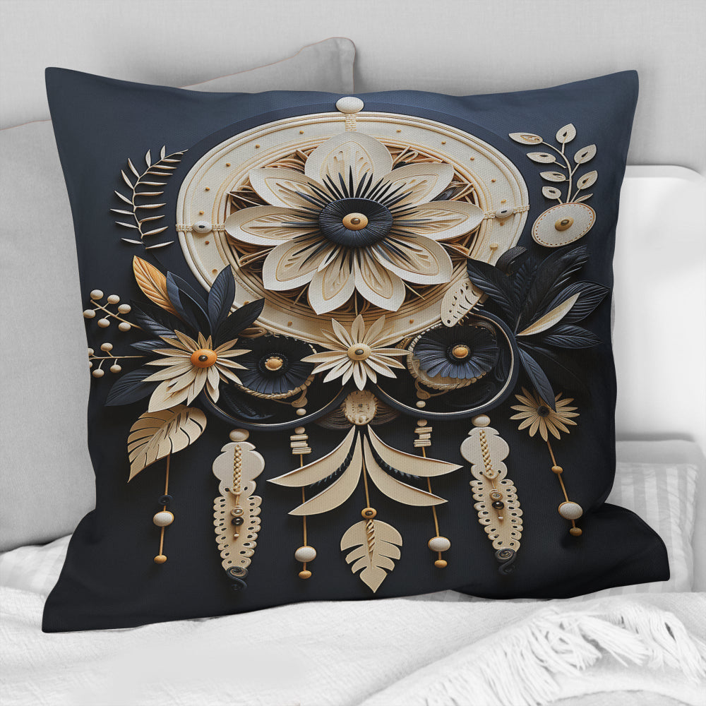 Native American Dream Catcher I - Native American Art Throw Pillow