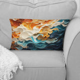 Multicolor Op Art Dynamic Flow I - Op Art Throw Pillow