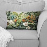 White Contemporary Botany Jungle Wonders - Plants Throw Pillow