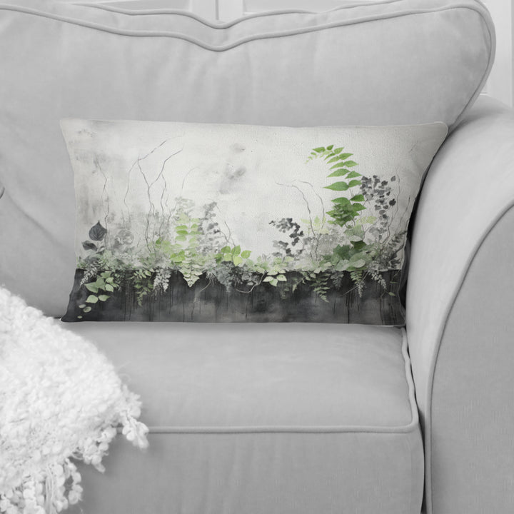 Green Minimalism Botanical Serenity - Plants Throw Pillow