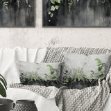Green Minimalism Botanical Serenity - Plants Throw Pillow