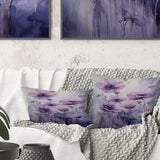 Violet Veil Delicate Poppies Moment - Poppies Throw Pillow