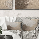Graceful Minimalism Beige Muted Art - Minimalism Throw Pillow
