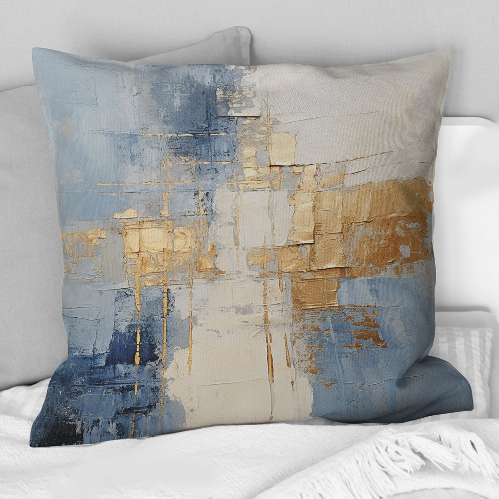 Beige And Gold Minimalism Scandinavian II - Scandinavian Throw Pillow