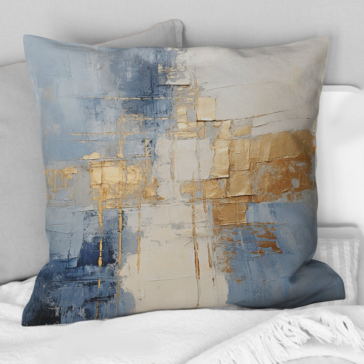 Beige And Gold Minimalism Scandinavian II - Scandinavian Throw Pillow