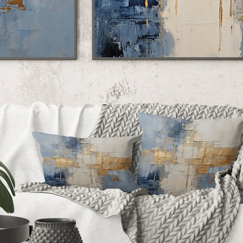 Beige And Gold Minimalism Scandinavian II - Scandinavian Throw Pillow