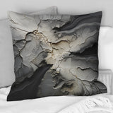 Shattered Grey Stone Geode Minimalism - Stone Geode Throw Pillow