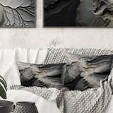 Shattered Grey Stone Geode Minimalism - Stone Geode Throw Pillow