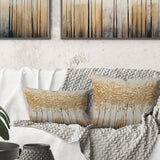 Minimalism Golden Trees Harmony - Trees Throw Pillow